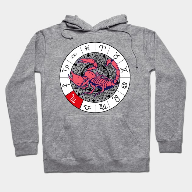 Scorpio star sign, zodiac sign horoscope Hoodie by 2P-Design